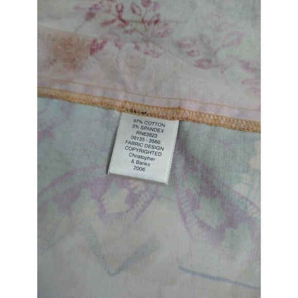 Vintage Christopher & Banks Women Sz 10 Button Wrap Skirt Knee Length Stretch - Picture 7 of 12